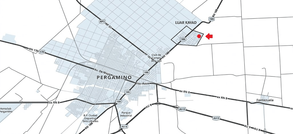 Mapa de acceso Usina Norte